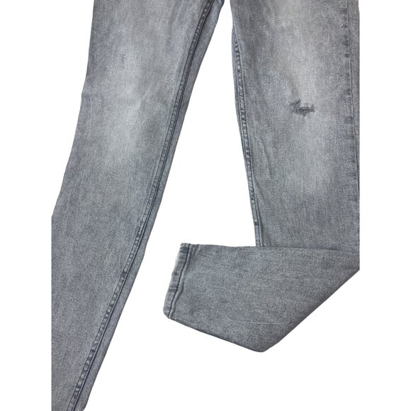 Bershka Denim Women's Grey Washed Medium Rise Skinny Jeans Sz 38 - Picture 3 of 7
